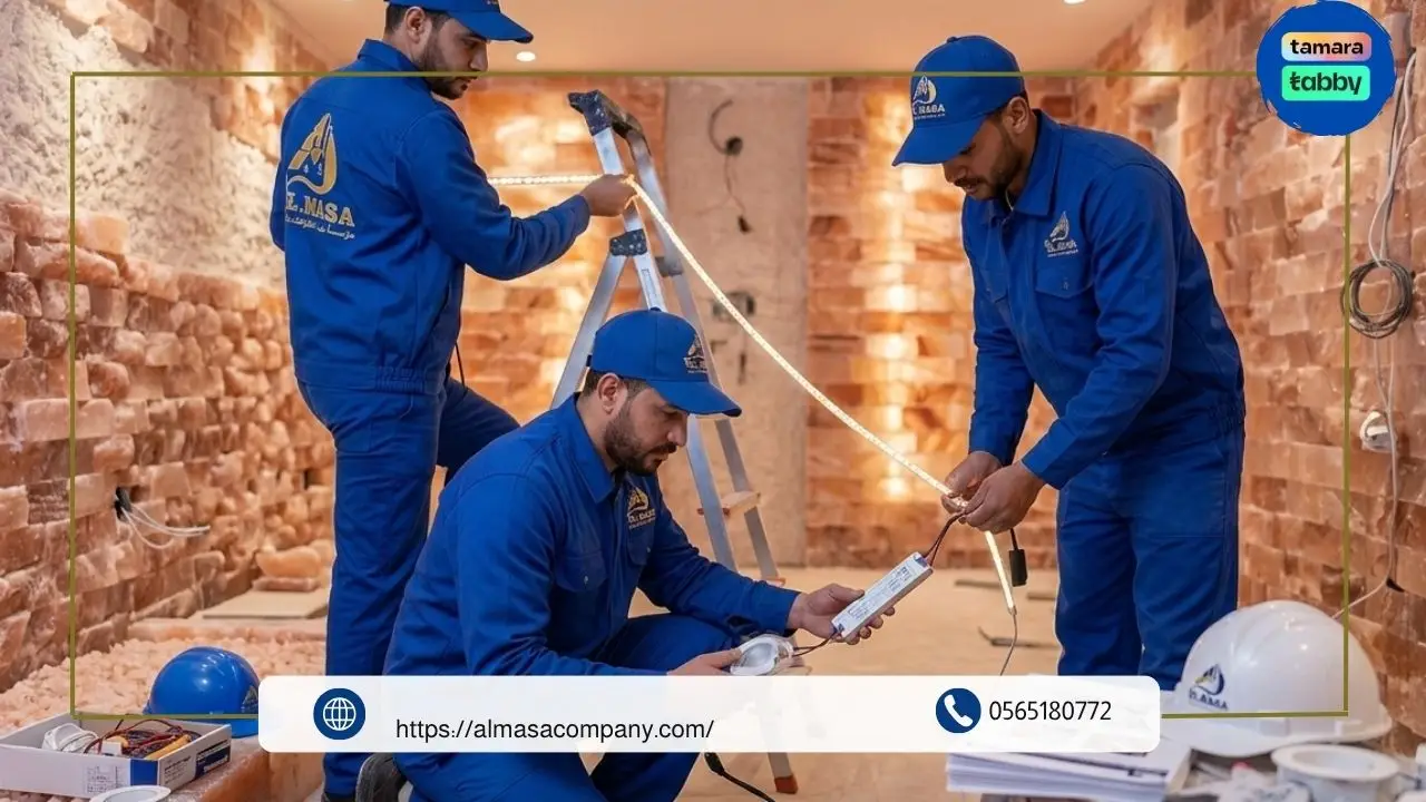 تجهيز غرف الملح بالإضاءة والديكور